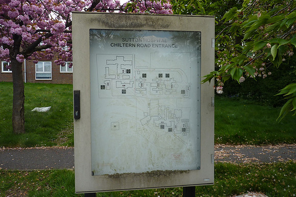The Old Sutton Hospital Sign