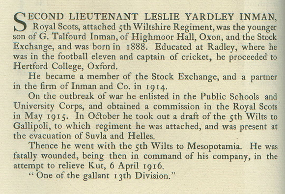 Inman L Y 2nd Lt Obit