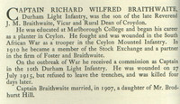 Braithwaite R W Captain Obit