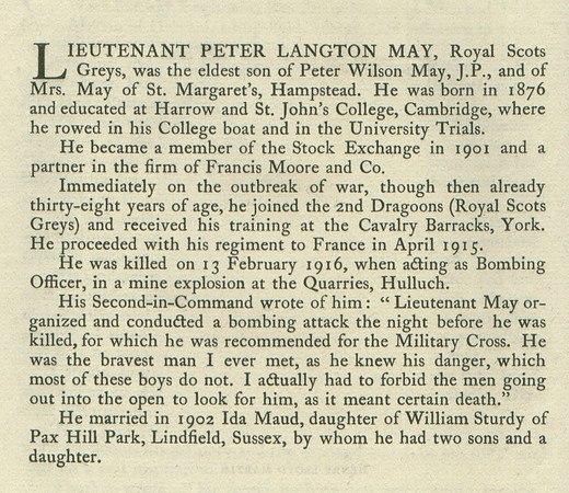 May P L Lt Obit