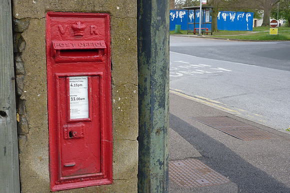 Victorian Post Box At Gate Of Sutton Hospital Cotswold Road