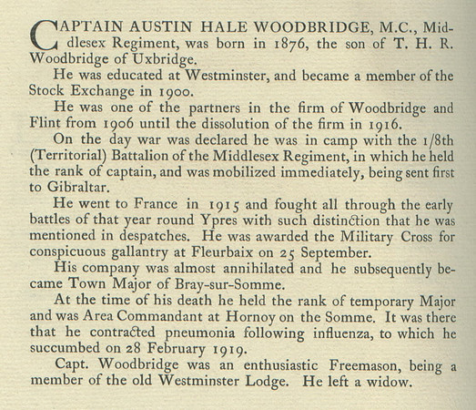 Woodbridge A H Captain Obit