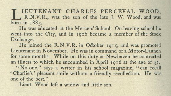 Wood C P Lt Obit