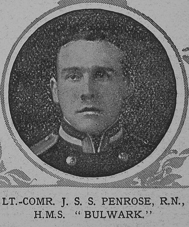 Penrose J S S Lt Comm HMS Bulwark Royal Navy The Illustrated London News 12th Dec 1914