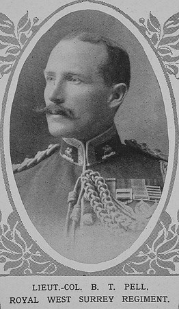Pell B T Lt Col DSO 1st Royal West Surrey Regiment The Illustrated London News 9th Jan 1915