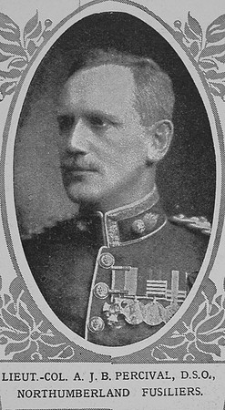 Percival A J B Lt Col DSO Northumberland Fusiliers The Illustrated London News 21st Nov 1914