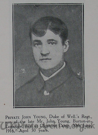Young J Pte 6th West Riding Regt Craven Roll Of Honour