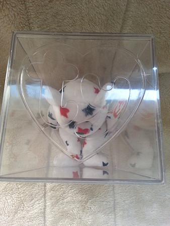 Glory TY Beanie Bear Retired With Tag And TY Display Case