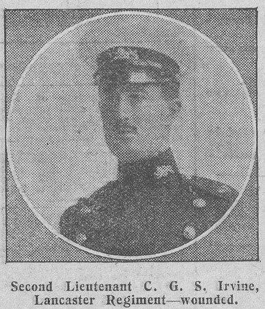 Irvine C G S 2nd Lt Royal Lancaster Regiment The Graphic 8th Sep 1914