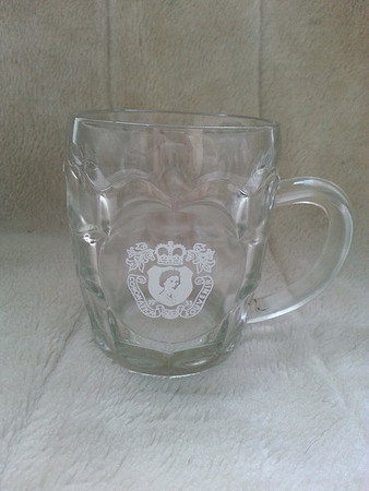 1953 Coronation Half Pint Glass Elizabeth II Souvenir
