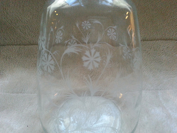 Vintage French Etched Glass Decanter