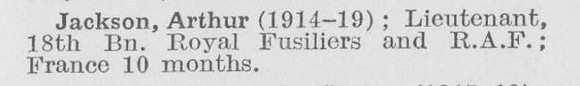 Jackson A Lt Royal Air Force