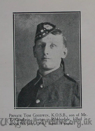 Goodwin T Pte 6th KOSB Craven Roll Of Honour