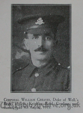 Greaves W Pte 8th West Riding Regt Craven Roll Of Honour