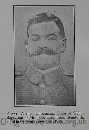 Greenbank A Pte 6th West Riding Regt Craven Roll Of Honour