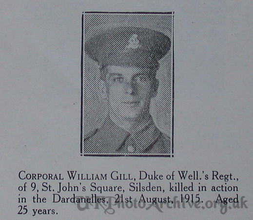 Gill W Cpl 8th West Riding Regt Craven Roll Of Honour