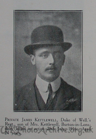 Kettlewell J LCpl 10th West Riding Regt Craven Roll Of Honour