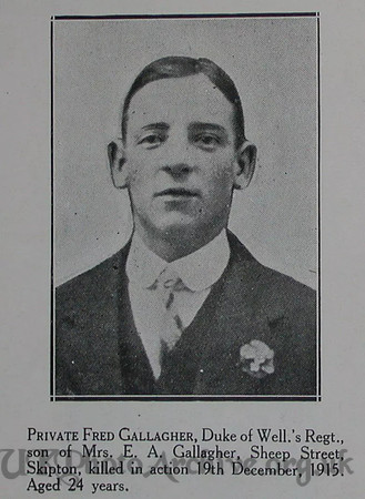 Gallagher F Pte 6th West Riding Regt Craven Roll Of Honour