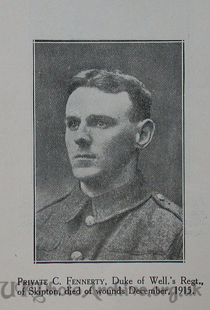 Fennerty C Pte 6th West Riding Regt Craven Roll Of Honour