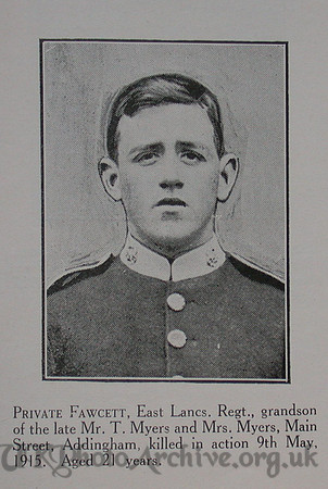 Fawcett C Pte 1st East Lancs Regt Craven Roll Of Honour