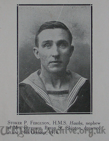 Ferguson P Stoker 1st Class HMS Hawke RN Craven Roll Of Honour