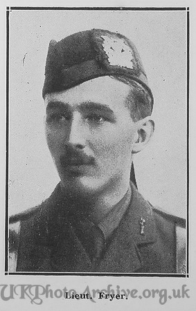 Fryer J W 2nd Lt Northumberland Fusiliers