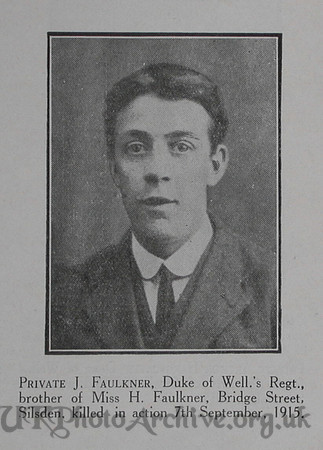 Faulkner J Pte 9th West Riding Regt Craven Roll Of Honour