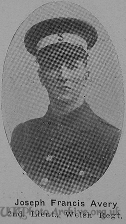 Avery J F 2nd Lt 10th Welsh Regiment