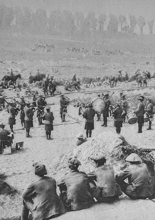 The Band Of The Black Watch Playing To Troops After The Capture Of Longueval
