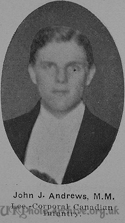 Andrews J J L/Cpl MM 2075466 42nd Canadian Infantry (Quebec Regiment)