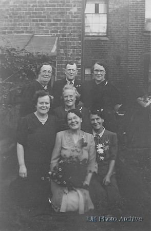 1940s Bride With Family