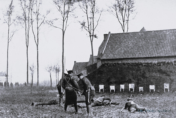 The London Rifle Brigade At The Front At Range Practice