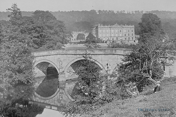 Chatsworth House And Bridge Derbyshire c.1900