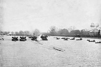 The Boat Race From Barnes Bridge 1890s