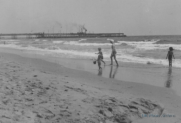 On The Beach At Bournemouth 1950