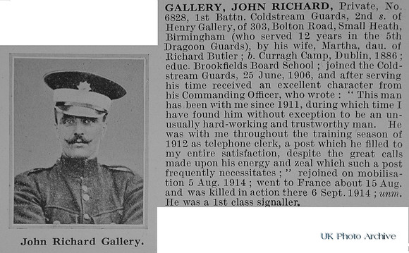 Gallery J R Pte 6828 1st Coldstream Guards Obit De Ruvignys Roll Of Honour Vol 1