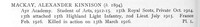MacKay A K 2nd Lt 15th Highland Light Infantry Obit