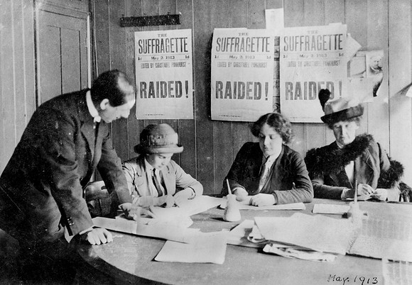 A Women's Social & Political Union (WSPU) office, 1913.