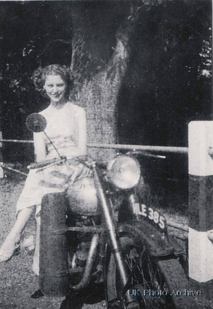Margery Piles On A Motorbike 1950s