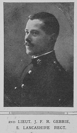 Gebbie J E R 2nd Lt South Lancs Regiment The Illustrated London News 31st Oct 1914