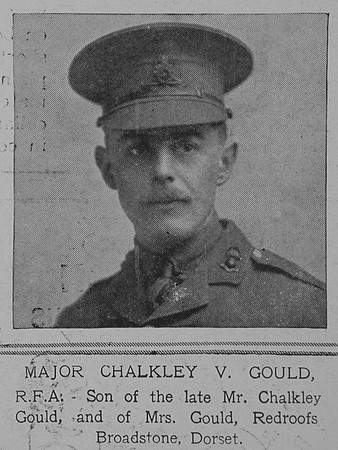 Gould C V Major Royal Field Artillery The Illustrated London News 11th Aug 1917