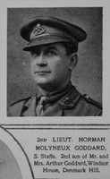 Goddard N M 2nd Lt 9th Souths Staffs Regiment The Illustrated London News 14th Jul 1917