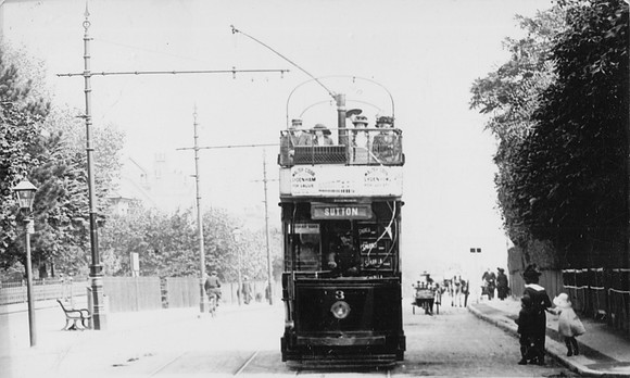 South Metropolitan Electric Tram Car No 3 In Wallington 1920s