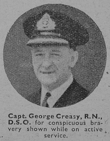 Creasy George Captain DSO Royal Navy