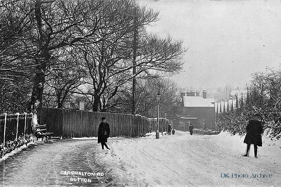 Carshalton Road Sutton In The Snow