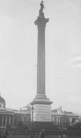 Nelson's Column Tralfalgar Square After The War.