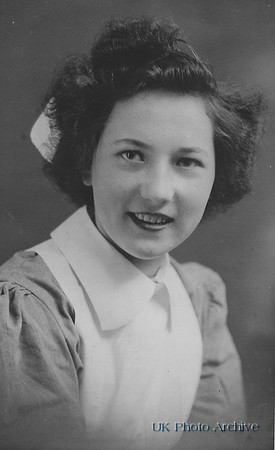 Marjorie S M Pennells A Nurse Born 1930. Taken late 1940s.