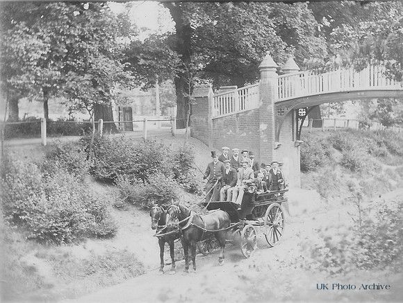 A Carriage At Angel Bridge Sutton In Victorian Times