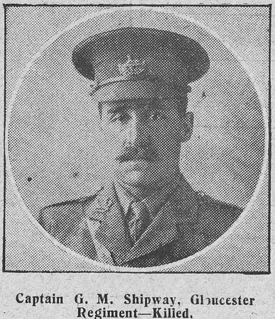 Shipway G M Captain Gloucestershire Regiment The Graphic 4th Sep 1914