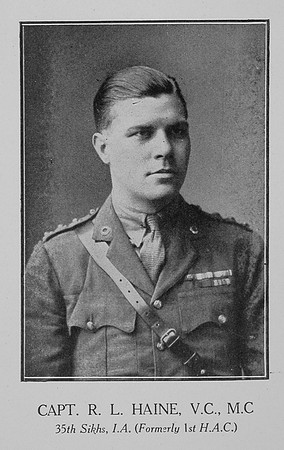 Haine R L Captain VC MC Indian Army (Formerly 1st HAC)